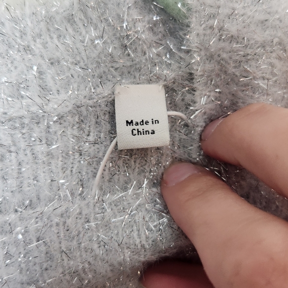 New Vince. Tinsel-Weave Brushed-Knit Jumper - Grey Medium - Picture 4 of 9